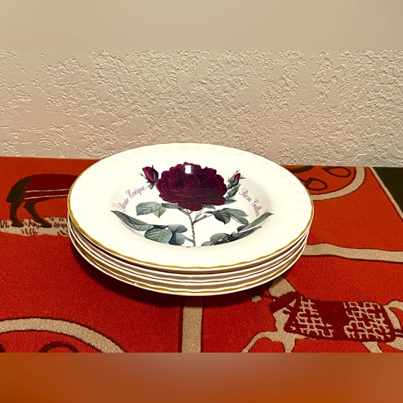 4 VTG Roy Kirkham 9” Soup Bowl. Versailles Rosa Gallica. Made In England. - Picture 3 of 5